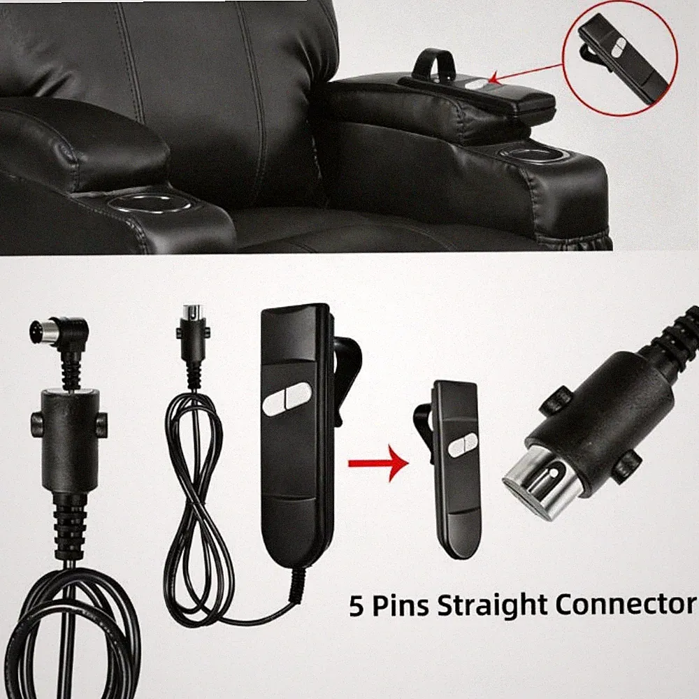 Electric Lift Chair Remote Control 2 Button 5 Pin Hand Control Recliner Sofa