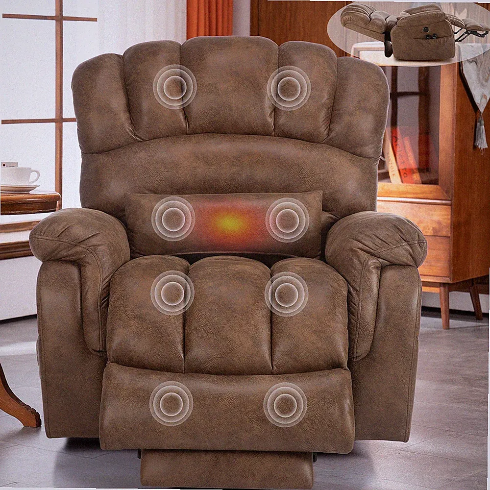 Large Lay-Flat Power Lift Recliner Massage Chair for Tall Man w/Extend Footrest